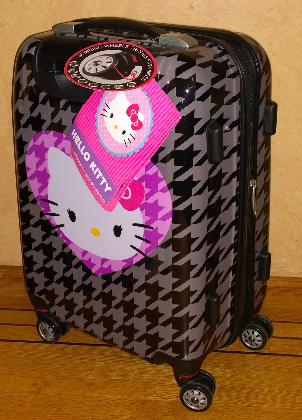 Sac de voyage gris Hello Kitty , sac de voyage spacieux 50x25x25